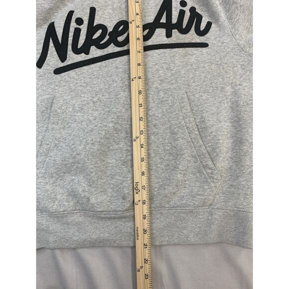 Nike Air Men's Pullover Hoodie Sweatshirt Grey Logo Spell Out Size Small - Picture 9 of 9